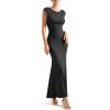 imageSUUKSESS Women Backless Fitted Bodycon Maxi Dress Sexy Open Back Y2K Long Dress
