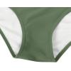 imageSUUKSESS Women Halter Tankini Bathing Suits Sexy Slimming Tummy Control Swimsuits 2 Pieces1 Army Green