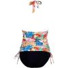 imageSUUKSESS Women Halter Tankini Bathing Suits Sexy Slimming Tummy Control Swimsuits 2 Pieces1 Colorful Floral Black
