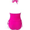 imageSUUKSESS Women Halter Tankini Bathing Suits Sexy Slimming Tummy Control Swimsuits 2 Pieces1 Hot Pink