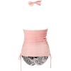 imageSUUKSESS Women Halter Tankini Bathing Suits Sexy Slimming Tummy Control Swimsuits 2 Pieces1 Pink Floral