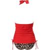 imageSUUKSESS Women Halter Tankini Bathing Suits Sexy Slimming Tummy Control Swimsuits 2 Pieces1 Red Leopard