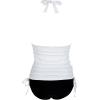 imageSUUKSESS Women Halter Tankini Bathing Suits Sexy Slimming Tummy Control Swimsuits 2 Pieces1 White Black