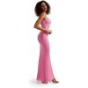 imageSUUKSESS Women Ribbed Long Slip Maxi Dress Sleeveless Sexy Bodycon Dresses1 Hot Pink