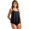 imageSUUKSESS Women Ruffle High Waisted Tankini Swimsuit Tummy Control Bathing Suit80 Black