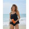imageSUUKSESS Women Ruffle High Waisted Tankini Swimsuit Tummy Control Bathing Suit80 Black