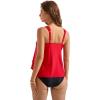 imageSUUKSESS Women Ruffle High Waisted Tankini Swimsuit Tummy Control Bathing Suit80 Red Black