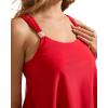 imageSUUKSESS Women Ruffle High Waisted Tankini Swimsuit Tummy Control Bathing Suit80 Red Black