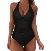 imageSUUKSESS Women Sexy Halter Tankini Bathing Suit Slimming Tummy Control Swimsuit06 Black