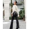 imageSUUKSESS Sweetheart V Neck Long Sleeve Bodysuit Ribbed Compression Bodysuits31 Beige