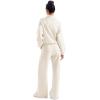 imageSUUKSESS Women 2 Piece Lounge Matching Set Wide Leg Sweatpant Half Zip SweatshirtApricot