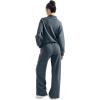 imageSUUKSESS Women 2 Piece Lounge Matching Set Wide Leg Sweatpant Half Zip SweatshirtPetitedark Storm