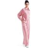 imageSUUKSESS Women 2 Piece Lounge Matching Set Wide Leg Sweatpant Half Zip SweatshirtPink