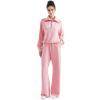 imageSUUKSESS Women 2 Piece Lounge Matching Set Wide Leg Sweatpant Half Zip SweatshirtPink