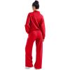 imageSUUKSESS Women 2 Piece Lounge Matching Set Wide Leg Sweatpant Half Zip SweatshirtRed