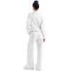 imageSUUKSESS Women 2 Piece Lounge Matching Set Wide Leg Sweatpant Half Zip SweatshirtWhite