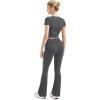 imageSUUKSESS Women 2 Piece Lounge Sets Going Out Y2K Foldover Pants Matching PajamasAsh