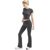 imageSUUKSESS Women 2 Piece Lounge Sets Going Out Y2K Foldover Pants Matching PajamasAsh