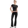 imageSUUKSESS Women 2 Piece Lounge Sets Going Out Y2K Foldover Pants Matching PajamasBlack