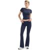 imageSUUKSESS Women 2 Piece Lounge Sets Going Out Y2K Foldover Pants Matching PajamasNavy