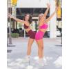 imageSUUKSESS Women 2 Piece Open Back Sports Bra Pack Strappy Workout Gym Yoga Crops1 Pack Hot Pink  Black