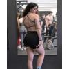 imageSUUKSESS Women 2 Piece Open Back Sports Bra Pack Strappy Workout Gym Yoga Crops1 Pack Wine Red  Black