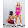 imageSUUKSESS Women 2 Piece Open Back Sports Bra Pack Strappy Workout Gym Yoga Crops1 Pack Wine Red  White