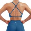 imageSUUKSESS Women 2 Piece Open Back Strappy Sports Bra Pack Twist V Neck Workout Crops2 Blue  Black