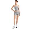 imageSUUKSESS Women 2 Piece Tube Top Double Lined Lounge Sets Modal Going Out Shorts Set Strapless Set Matching OutfitGrey