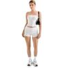 imageSUUKSESS Women 2 Piece Tube Top Double Lined Lounge Sets Modal Going Out Shorts Set Strapless Set Matching OutfitWhite