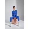 imageSUUKSESS Women 2 Piece Workout Sets Hidden Scrunch Butt Lifting Seamless Leggings Long Sleeve Yoga Crop TopsBlue