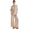 imageSUUKSESS Women 2 piece Fall outfits Matching Lounge Set Waffle Knit Sweater setsApricot