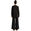 imageSUUKSESS Women 2 piece Fall outfits Matching Lounge Set Waffle Knit Sweater setsBlack