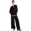 imageSUUKSESS Women 2 piece Fall outfits Matching Lounge Set Waffle Knit Sweater setsBlack