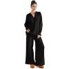 imageSUUKSESS Women 2 piece Fall outfits Matching Lounge Set Waffle Knit Sweater setsBlack