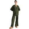 imageSUUKSESS Women 2 piece Fall outfits Matching Lounge Set Waffle Knit Sweater setsGreen