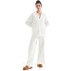 imageSUUKSESS Women 2 piece Fall outfits Matching Lounge Set Waffle Knit Sweater setsWhite