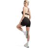 imageSUUKSESS Women 3 piece Workout Sets Padded Strappy Sports Bra Booty Shorts Set1 Black