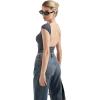 imageSUUKSESS Women Backless Sexy Going Out Tops Double Lined Open Back Y2k Basic Tee ShirtsAsh
