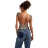 imageSUUKSESS Women Backless Sexy Going Out Tops Double Lined Open Back Y2k Basic Tee ShirtsCheetah