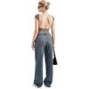 imageSUUKSESS Women Backless Sexy Going Out Tops Double Lined Open Back Y2k Basic Tee ShirtsCheetah