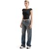 imageSUUKSESS Women Backless Sexy Going Out Tops Double Lined Open Back Y2k Basic Tee ShirtsJet Black