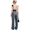 imageSUUKSESS Women Backless Sexy Going Out Tops Double Lined Open Back Y2k Basic Tee ShirtsJet Black