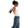 imageSUUKSESS Women Backless Sexy Going Out Tops Double Lined Open Back Y2k Basic Tee ShirtsPearl