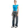 imageSUUKSESS Women Backless Sexy Going Out Tops Double Lined Open Back Y2k Basic Tee ShirtsRoyal Blue