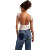 imageSUUKSESS Women Backless Sexy Going Out Tops Double Lined Open Back Y2k Basic Tee ShirtsSoft Sand