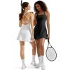 imageSUUKSESS Women Backless Workout Tennis Dress with Built in Bra Athletic Dresses02 Black