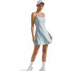 imageSUUKSESS Women Backless Workout Tennis Dress with Built in Bra Athletic Dresses02 Blue