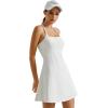 imageSUUKSESS Women Backless Workout Tennis Dress with Built in Bra Athletic Dresses02 White