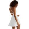 imageSUUKSESS Women Backless Workout Tennis Dress with Built in Bra Athletic Dresses02 White